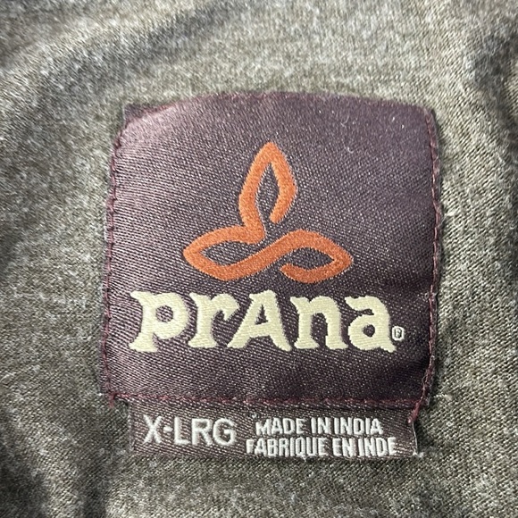 Prana Men’s Brown Stripe Long Sleeve Polo Shirt, size XL - Picture 4 of 8